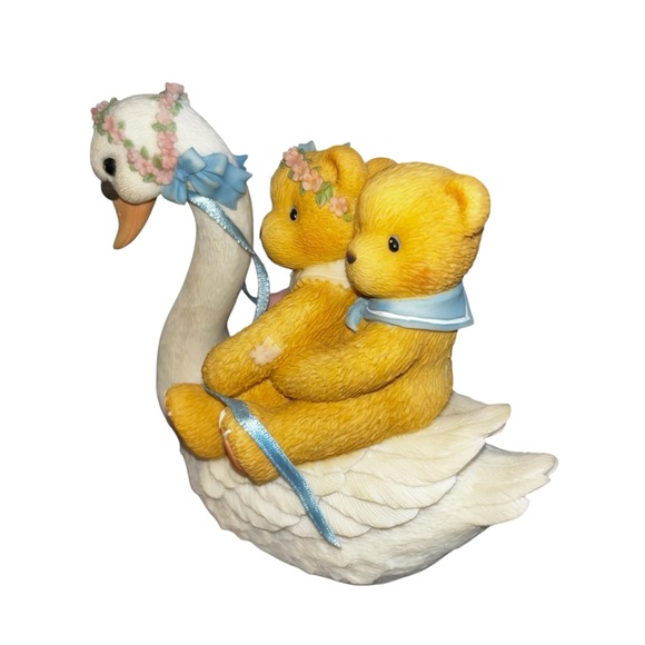 Vintage Cherished Teddies Matt & Vicki & swan 1998 - Picture 4 of 7